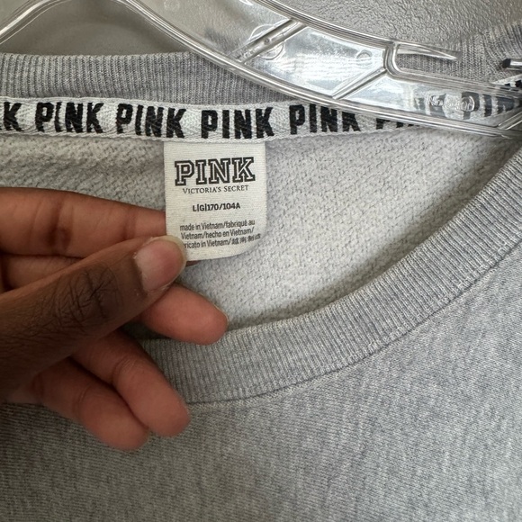 PINK Victorias Secret Gray Crewneck Sweater - Picture 7 of 7